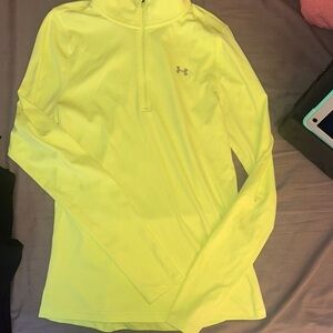 Under Armour Neon Yellow Quarter-Zip Pullover